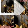 Flat Printing Happy Valentine Day Scene Curtains Black Gold Geometric Moon Digital Printed Polyester Drapes Set Of 2 Made