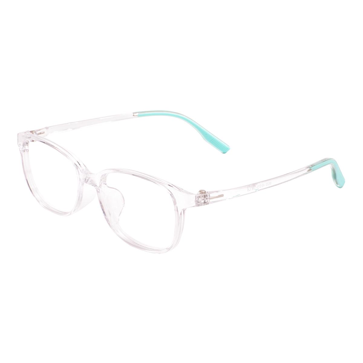Bai Fen Bai Electronic 3C Unisex Kids Transparent Pink Tr90 Children Rectangular Glasses Frame Plastic Transparent Lightweight Kids Spectacle For Optical Prescription Lenses