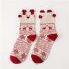 3/6 Pairs Christmas Socks Moisture Wicking Women Multi-Color Deer Stockings Cute Christmas Stockings Cartoon Design