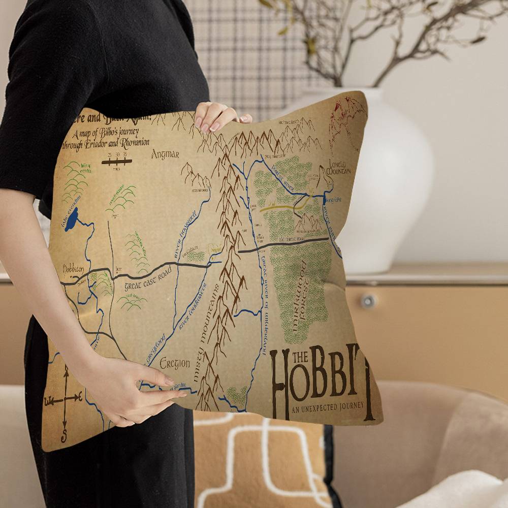 Movie L-Lord O-Of T-The Rings Office Cushion Pillowcase Car Cushion Cover45X45CM Lumbar Pillowcase Sofa Pillowcover