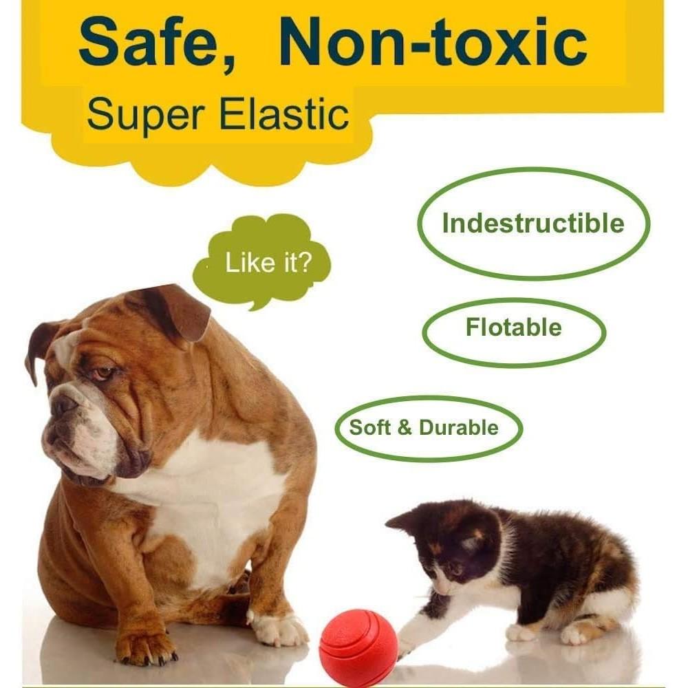 Ard Rubber Balls for Dogs,Dog's Solid Rubber Bouncy Ball Bite Resistant and Indestructible Dog Training Ball,Dog Balls for Aggressive Chewers