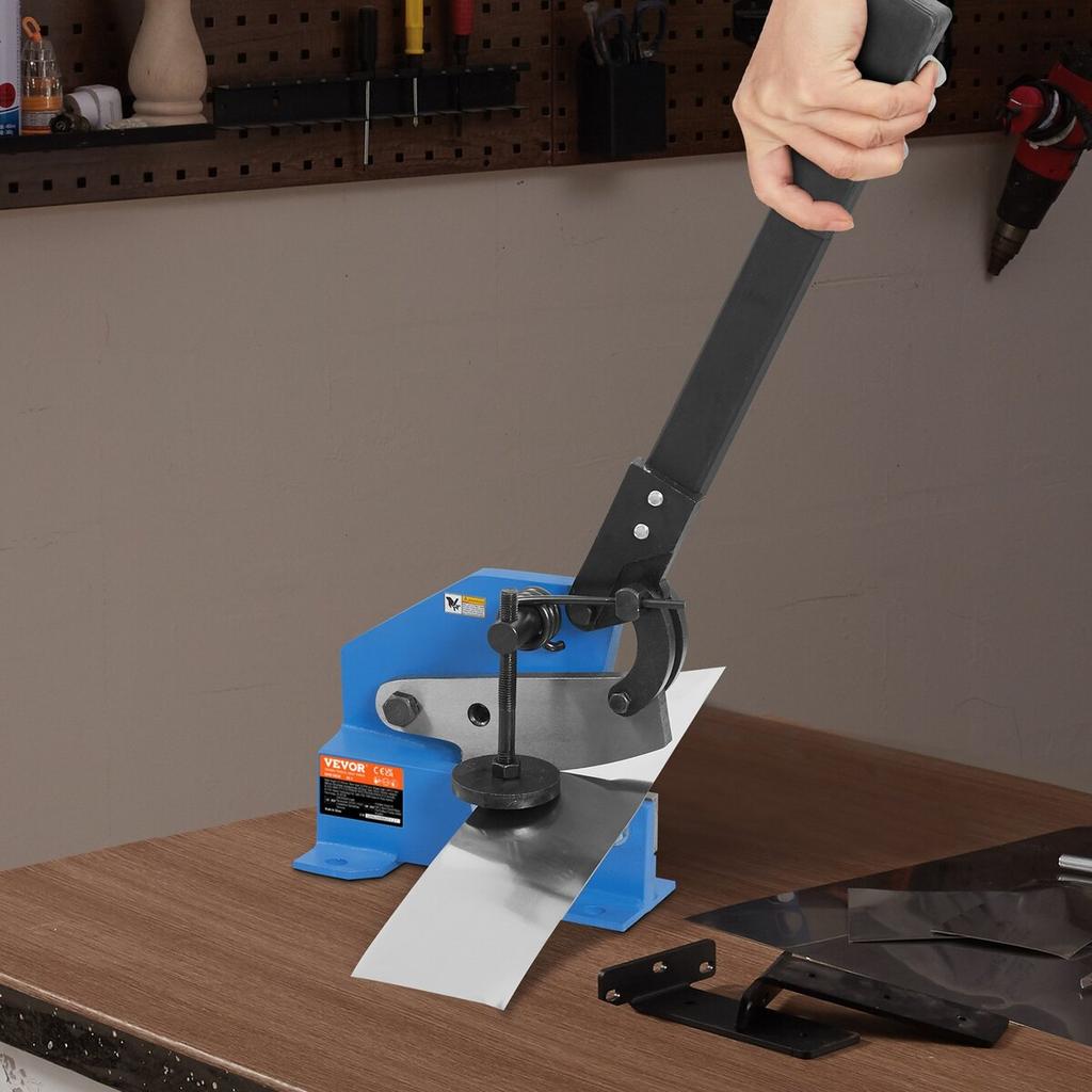 5" Manuelle Handblechschere für die Blechbearbeitung, HS-5 Tischschneider aus Q235-Material, für Handwerk Dickstahl-Handwerk, Robuste Rollenpresse