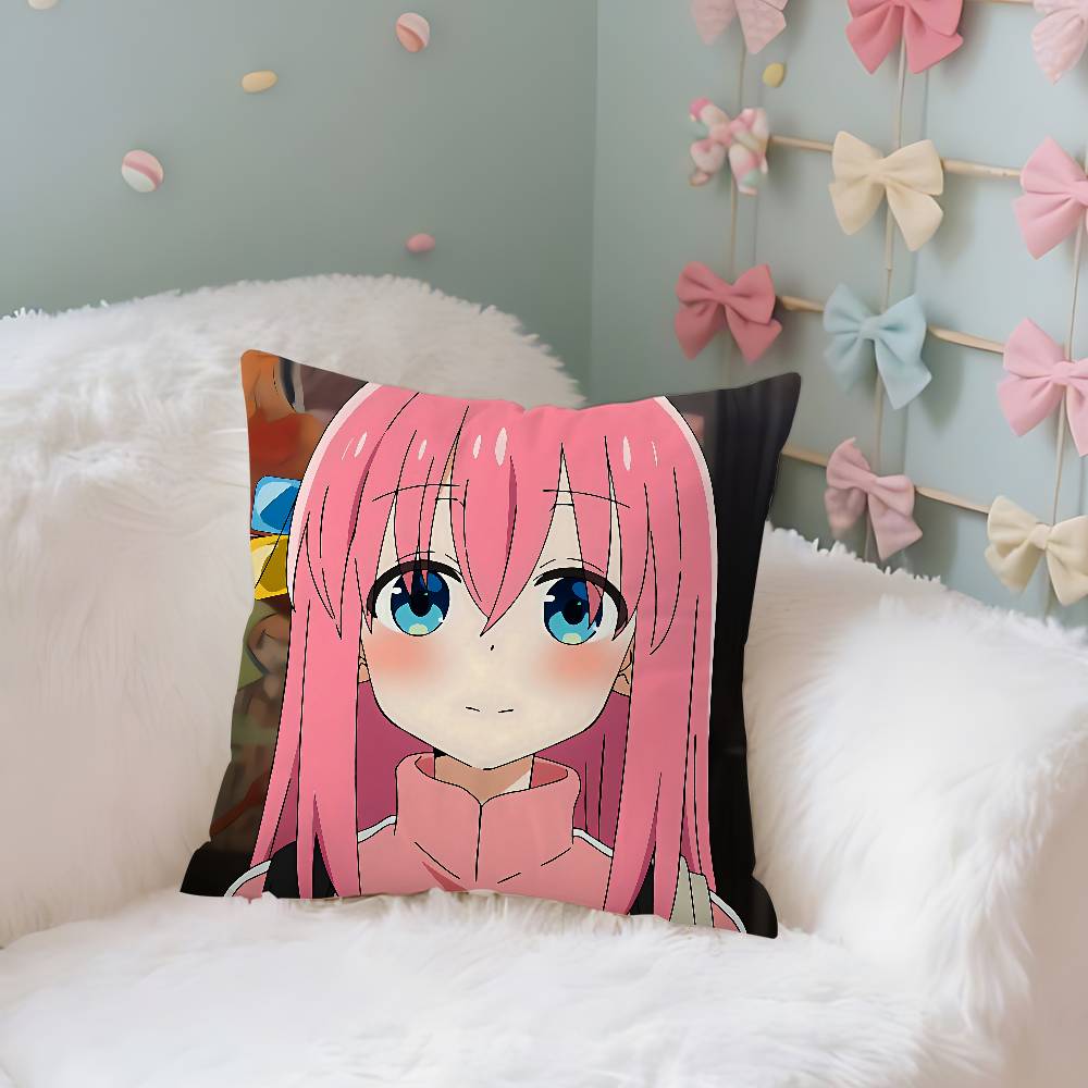 Cute Bbocchi The Rock BocchiS Kawaii Case Plush Fabric Soft Pillowcase Double Sided Print Cushion Cover Household Gifts