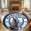 Manchester City FC Print Round Rug, Washable Floor Carpet, For Entryway Dorm Laundry Room Office Study, Home Decor Birthday Christmas Gift