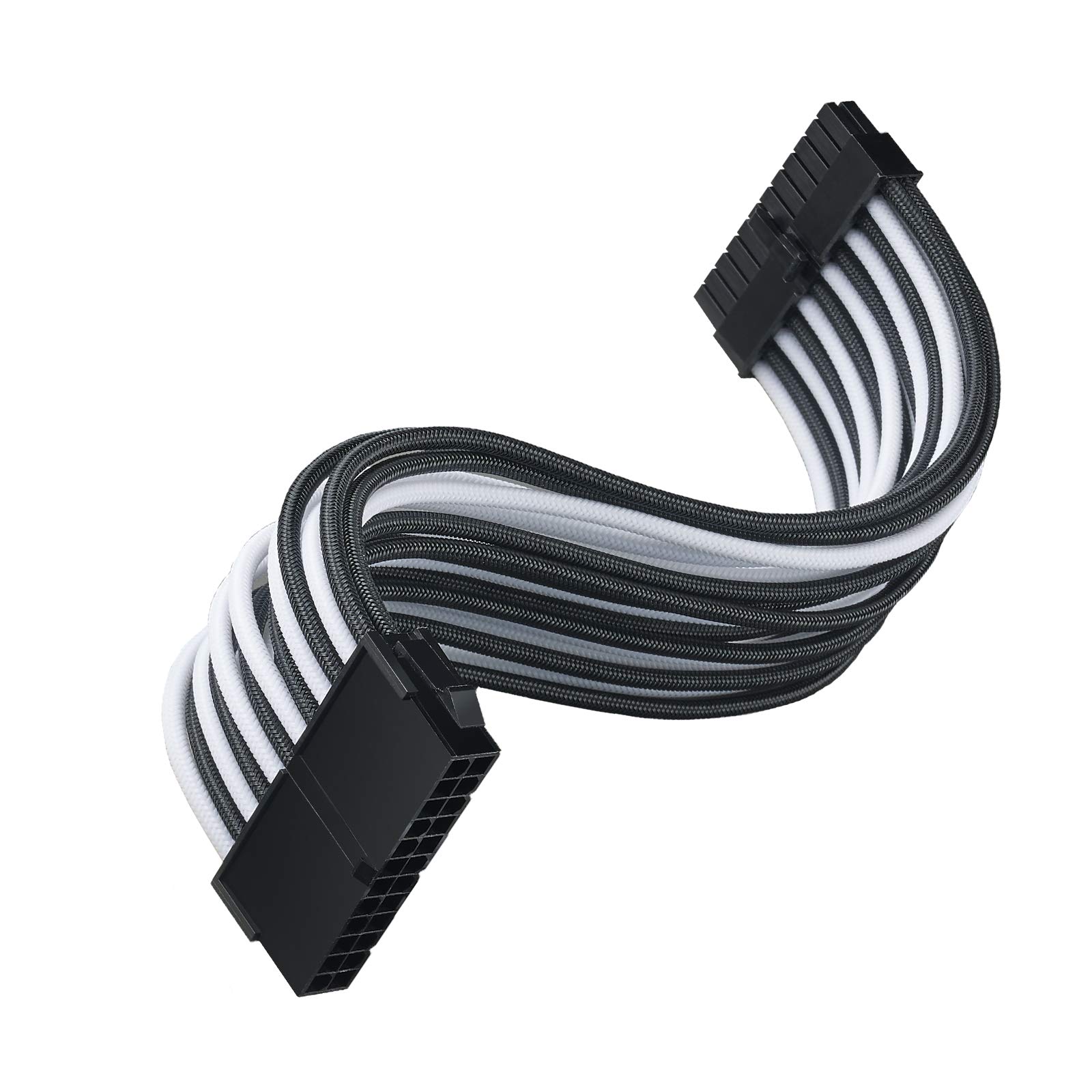 

Silver Stone PSU Universal Extension Sleeve Modular Cable 24Pin ATX SST-PP07E-MBBW (Black + White) чорний