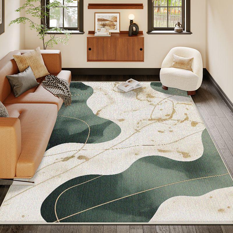 Modern Abstract Room Decoration Aesthetic Non-slip Bedroom Carpet Soft Foldable Large Living Room Rug Sofa Table Mat Washable