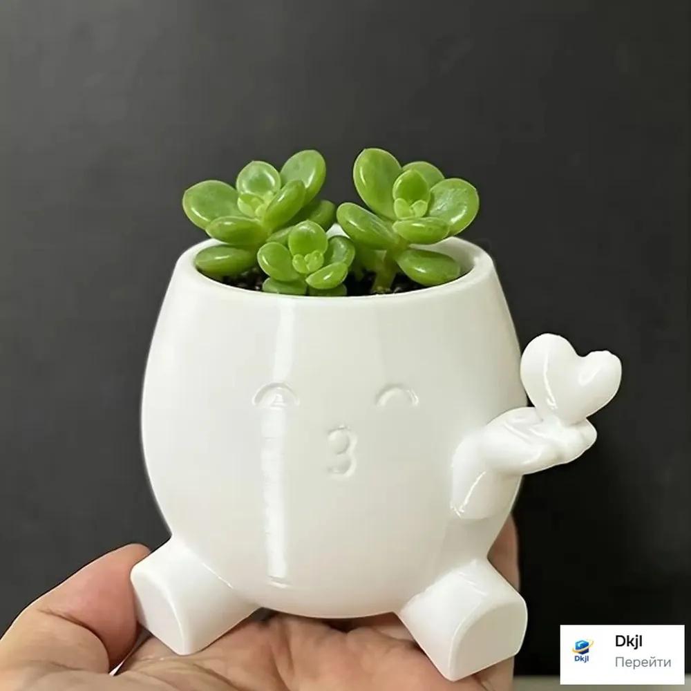 Desktop Kids Toy Flower Pot with Potted Plant for Children