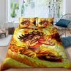 Cartoon/Anime Son Goku Dragon Ball Themed Printed Bedding Set: This Soft and Comfortable Set Includes a Duvet Cover and Pillowca