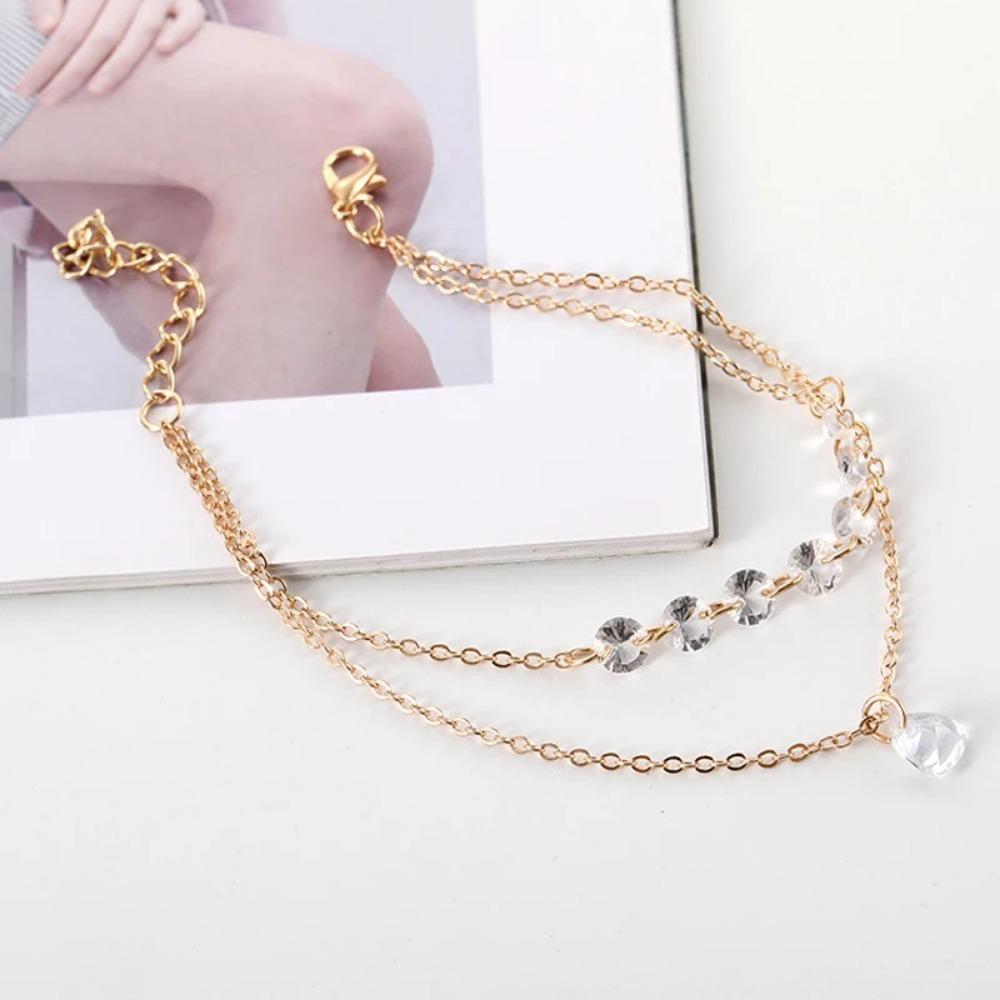 2024 New Fashion Simple Color Gold Femmes Cristal Multicouche Bracelet for Women Girl Jewelry Gifts