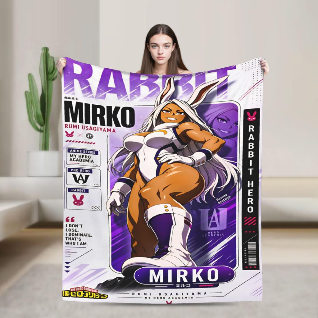 Warm Soft Blankets Picnic Rabbit Hero Mirko Bedding Throws Flannel Bedspread For Bedroom Graphic Sofa Bed Cover