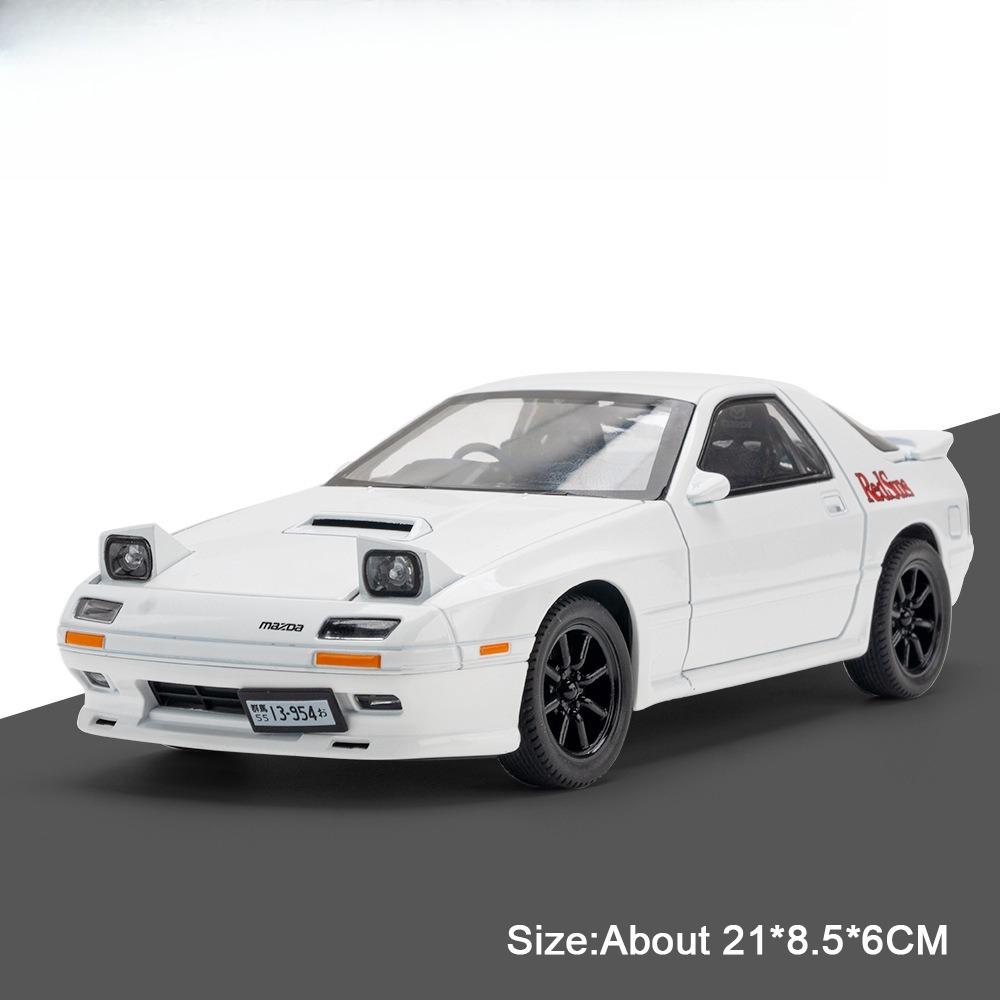 1:24 Lancer Evolution IX RX7 Model Car Toy Doors Opened Wheel Steering High Simulation Vehicle Models for Kids' Edutainment