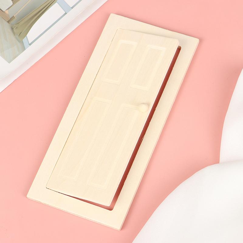 1/12 Scale Miniature Interior Wooden Door Diy Dollhouse Furniture Accessories