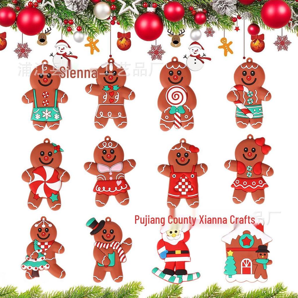 Classic Christmas Gingerbread Man Tree Ornaments