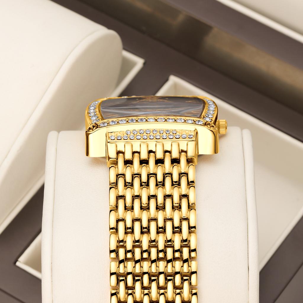YaLaLuSi Brand Women's Affordable Luxury Diamond-Set Dial WaterResistant Quartz Bracelet Watch Gift Reloj Mujer Watch For Ladies