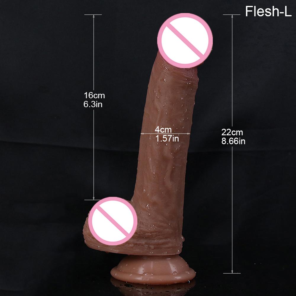 Sext Toy for Women Strapon Dildo Penis Testicle Sex-toys-for-adults-in-bed Female Masturbation Soft Silicone Adult Supplies Anal