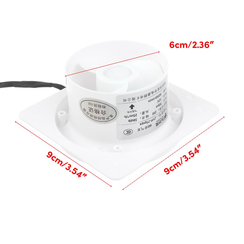 Wentylator wyciągowy 60mm Niskoszumowy Kanałowy Hydroponiczny Dmuchawa Powietrza Regulacja Prędkości Wentylator Wyciągowy do Wentylacji Domowej Łazienkowej