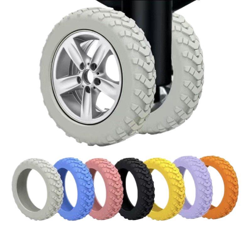 Luggage Wheel Protector Set: Silent Silicone Replacement Casters for Travel Suitcase