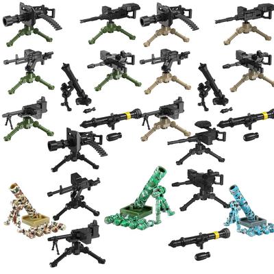 WK2 MOC-Militärbausteine, Soldatenfiguren, Maschinengewehre, Zubehörsteine, RPG Gatling, NSV Mörser, Halloween