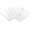 200pcs Elastic Bands Adjustable Buckle Stretchy Earloop Rope String Cord for SewingWhite Flat
