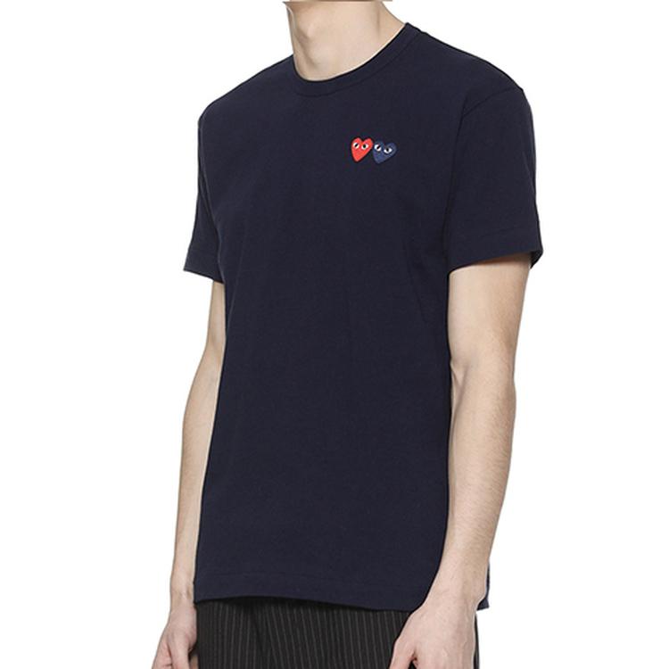 CDG Play Double Hearts T Shirt AZ-T226-051-2