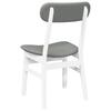 Dining Chairs with Cushions 2 pcs White Solid Rubberwood