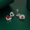 Diamond Earrings for Women High Carbon Diamond Simulation Yellow Diamond 8 * 8 Heart Earrings Jewelry for Her Birthday Christmas Gift