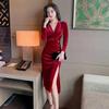 2023 Elegant Light Mature Style High Slit Tight Fit Sexy Dress