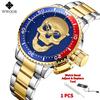 WWOOR Watch For Men Top Luxury Brand Mens Watches Stainless Steel Luminous Waterproof Male Quartz Wrist Watch Relogio Masculino