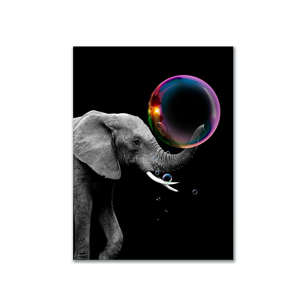 Canvas & Surfaces Unstretched Canvas Paint by Number of Elephant and Lion Canvas Rolls