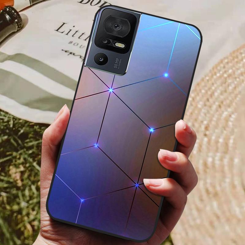 For TCL 40 SE Case 2023 Soft Black Silicone TPU Phone Back Cover for TCL 40SE Protective Capa Funda Bumper for TCL40SE Shells