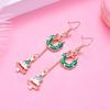 Bell Merry Christmas Earrings Pearl Christmas Bell Pendant Christmas Earrings Set  Accessories