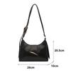 Women's Faux Leather French Casual Vintage Pure Color Simple Shoulder Crossbody Underarm Bag KTB