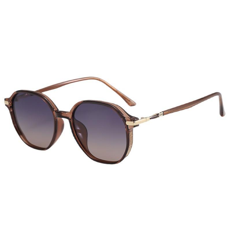 New high-end Internet celebrity sunglasses flash diamond trend UV-proof sunglasses show small face large frame sunshades