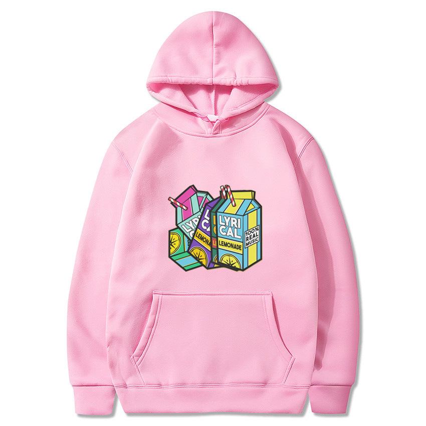 Lyrical Lemonade Lemon-Print Fleece-Lined Hooded Sweatshirt for Men and Women