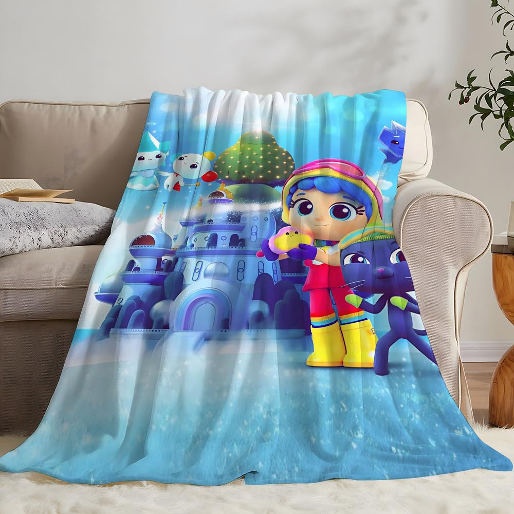 True and the R-Rainbow Kingdom Throw Kid-Friendly Flannel Throw Blanket Soft Warm Anti-Static Washable All Season
