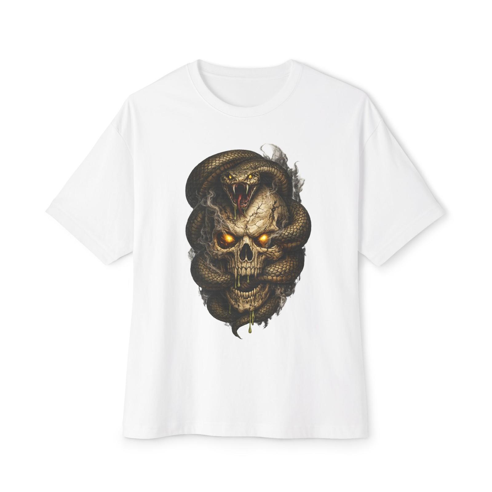 Snake Wrapped Skull Tee | Dark Gothic Horror Graphic S