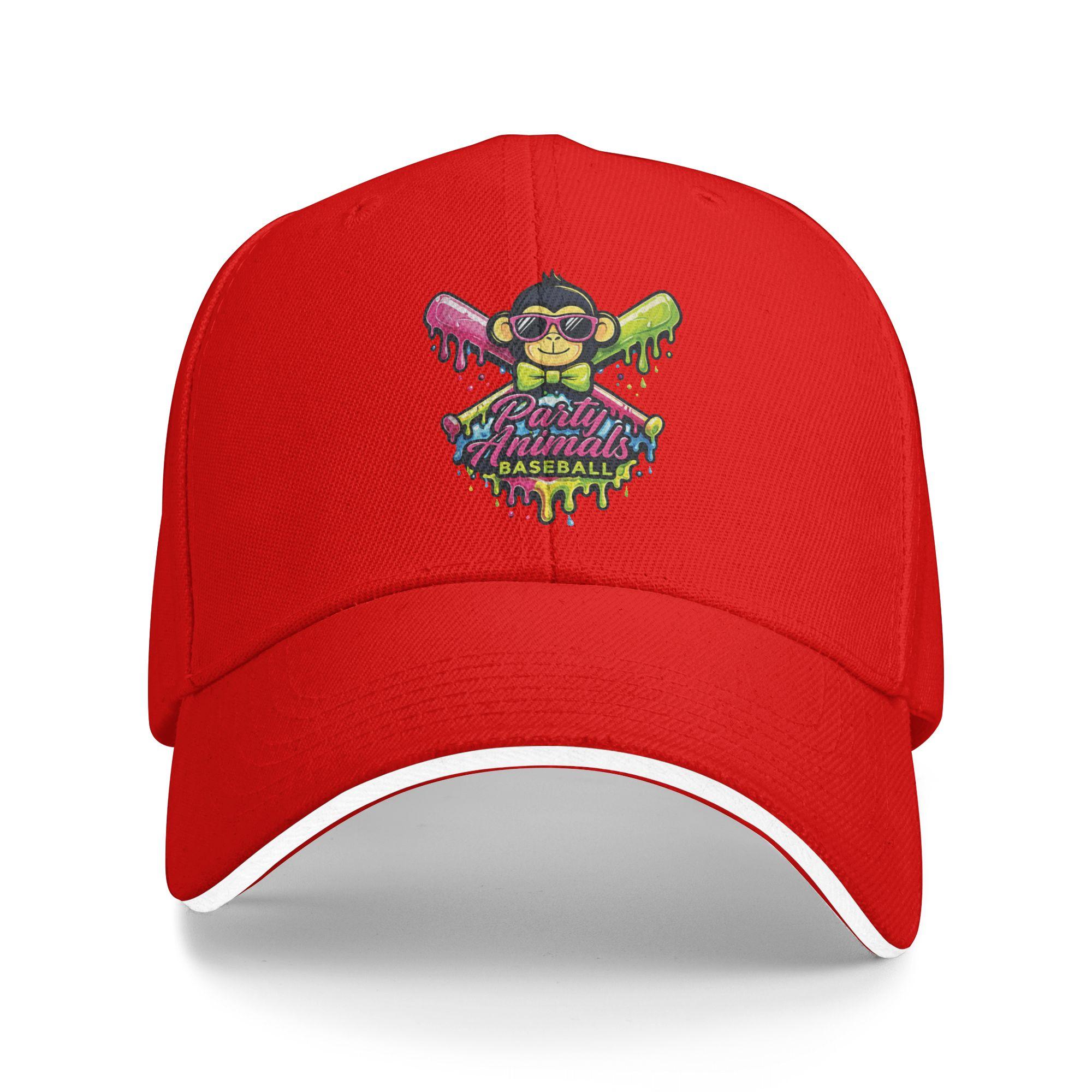 Summer Casual Baseball Cap Party Animals Baseball Funny Monkey Running Hippie Trucker Hat For Couple Women Print Snapback Cap One Size