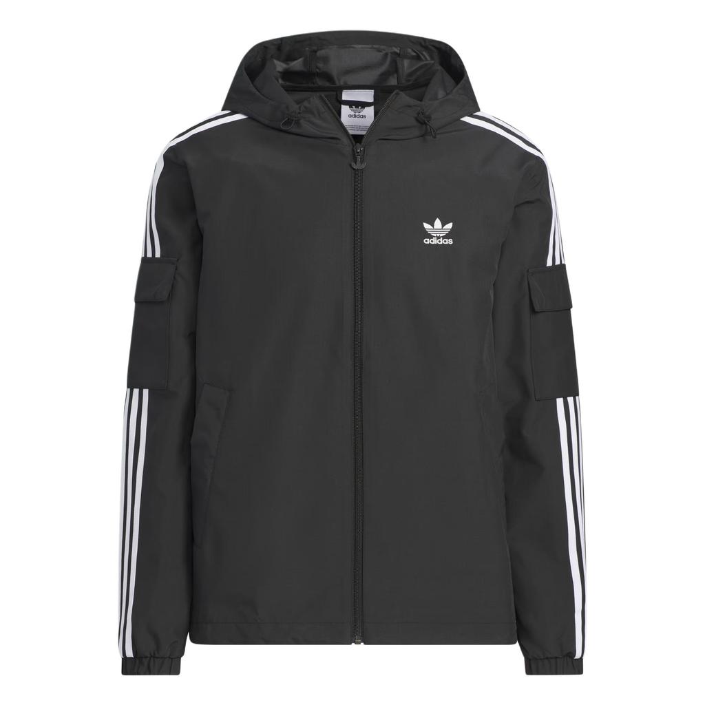 Adidas Originals Stag Track Casual Minimalist Versatile Hooded Jacket Unisex Jackets Black KB1945
