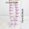 Soft Coral Fleece Sweet Knee Socks Winter Warm Girl Women Cute Cartoon Animal Stockings Striped Cozy Thigh High Christmas Gift