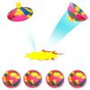 Hip Hop Jump Half Side Bouncing Ball Anti Stress Fidget Toys For Kids Outdoor Fun Camouflage Spinning Bounce Bowl Fingertip Top
