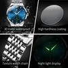 OLEVS Men's Watches Top Brand Fashion Original Quartz Watch for Man Waterproof Luminous Moon Phase Date Chronograph Wristwatch