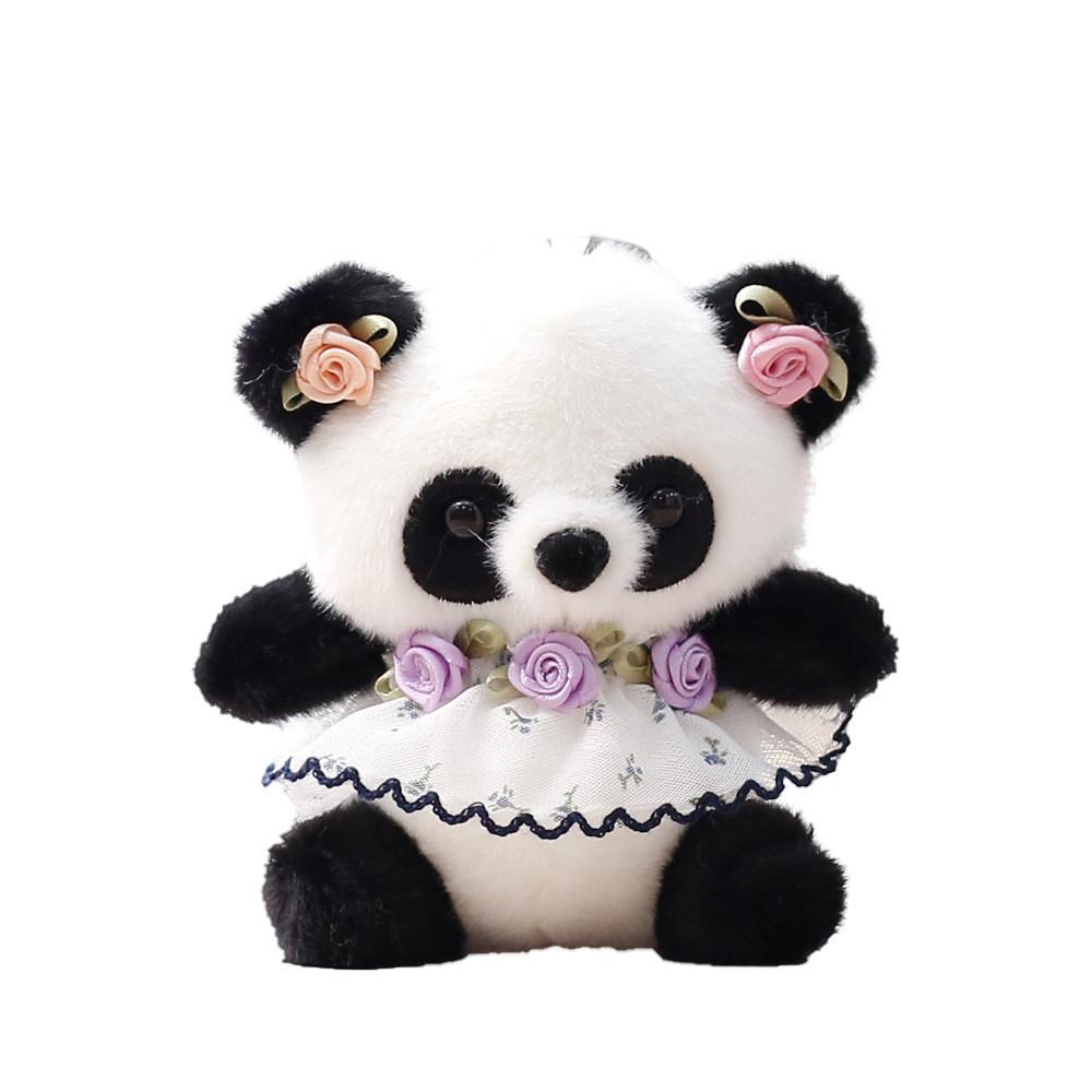 Plush Panda Keychain For Kids Girls With Polyester Filling And Cute Animal Design