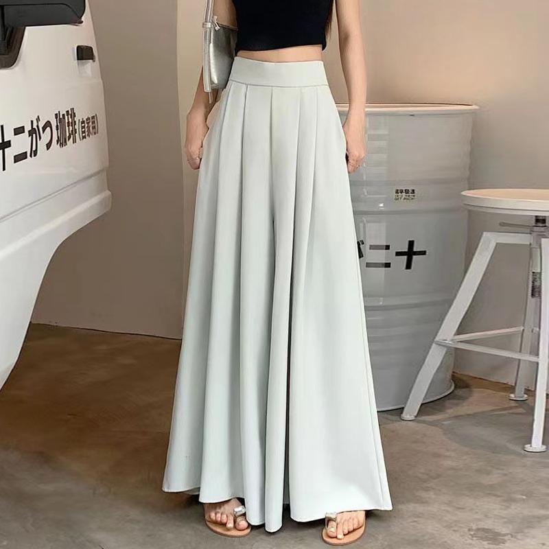 

Жіночі повсякденні широкі штани з високою талією M світло-синій колір