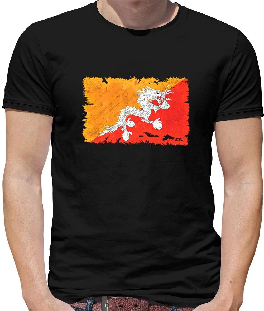 Bhutan Flag Mens T-Shirt - Bhutanese - Asia - Thimphu - Travel - Country - Flags XXXL