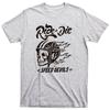BIKER  Retro Racing Skull Motorcycle LV Tattoo Miami Vegas Gray Tee NEW Unisex T-Shirt