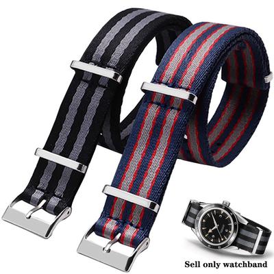 Nylon-Uhrenarmband für Omega 007 für Seamaster 300 20mm Canvas-Uhrenarmband für Rolex Militär-Sportarmband für Tudor Armband
