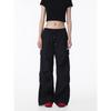Black of Exit American-Style Three-Dimensional Cut Pleated Straight Casual Pants Unisex Trendy Wide-Leg Black Trousers