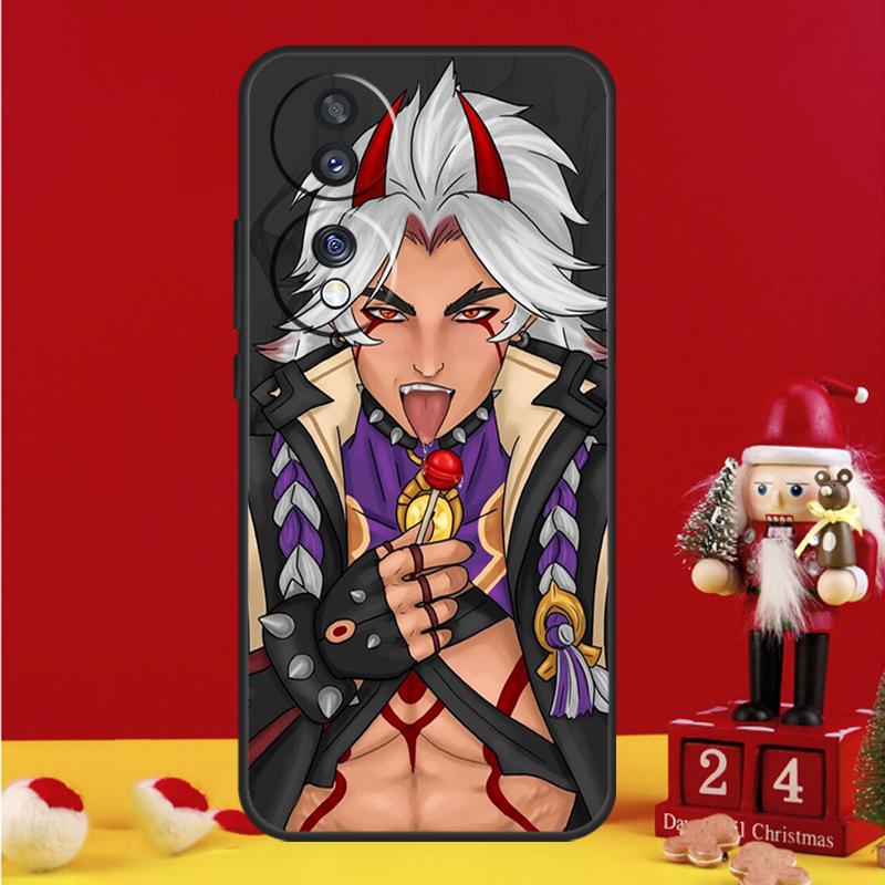 Genshin Impact Arataki Itto Case For Honor Magic 5 6 7 8 Pro Honor 200 400 50 70 90 Lite X8b X8c X9a X9b X9c Win RT Cover