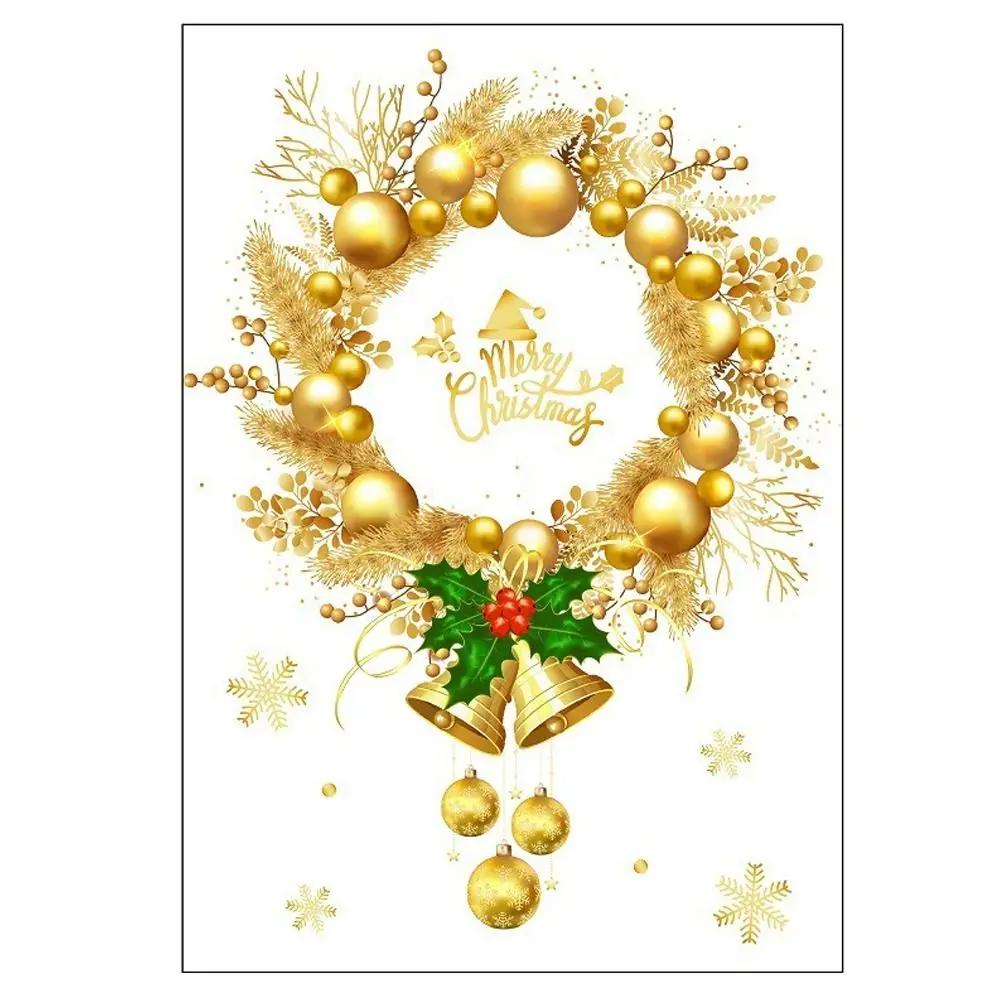 PVC Christmas Window Stickers Reusable Whole Sheet Christmas Window Decals Electrostatic Christmas Glass Window Stickers