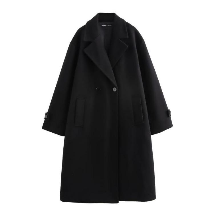 Women European American Street Style Loose Soft Coat Jacket Winter Autumn Overcoat